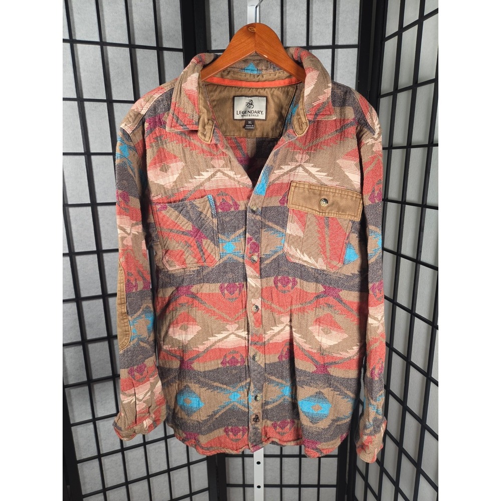 Legendary Whitetails Mens XL Southwestern Cabin Lodge Shacket Woodsman